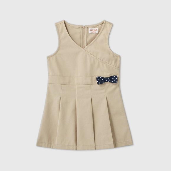 Cat & Jack Toddler Girls Dress Beige 5T, 43"-45.5"H, 37.5-42 lbs., NIP - Picture 1 of 5